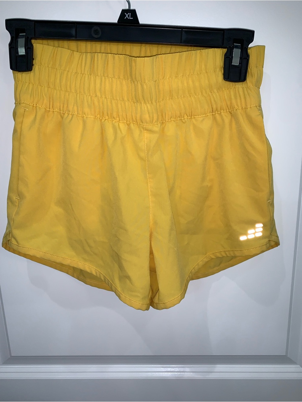 bcg Yellow Girls Athletic  Shorts with Reflective Detail